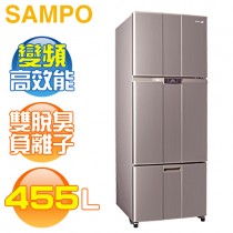 【出清品下殺】SAMPO 聲寶 ( SR-B46DV(R6) ) 455公升 超值變頻三門冰箱《送基本安裝、舊機回收》