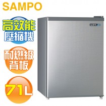 SAMPO 聲寶 ( SR-C07 ) 71公升 獨享單門冰箱 -髮絲銀《送基本安裝、舊機回收》