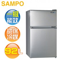 SAMPO 聲寶 ( SR-C09G ) 92公升 獨享雙門冰箱 -髮絲銀《送基本安裝、舊機回收》