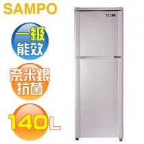 SAMPO 聲寶 ( SR-C14Q/R6 ) 140公升 經典定頻雙門冰箱-紫燦銀《送基本安裝、舊機回收》