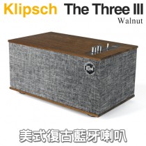 美國 Klipsch ( The Three III／Walnut ) 美式復古無線藍牙喇叭-胡桃木色 -原廠公司貨