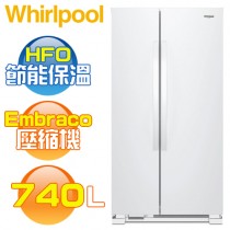 Whirlpool 惠而浦 ( WRS315SNHW ) 740公升 極智對開門冰箱《送基本安裝、舊機回收》